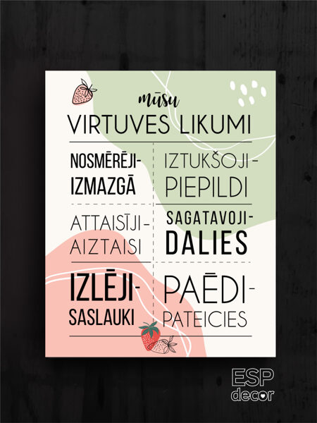 Virtuves likumi /dizains 8